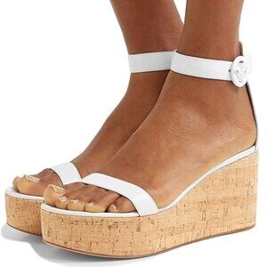 FOWT Platform Buckle Ankle Strap Wedge Heel Womens sandals Elegant